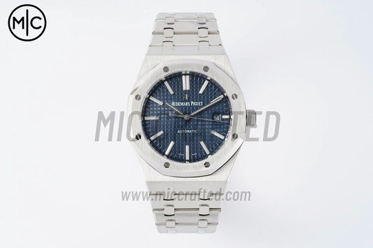 Royal Oak 41mm 15400 SS Blue Textured Dial on SS Bracelet – Premium Edition