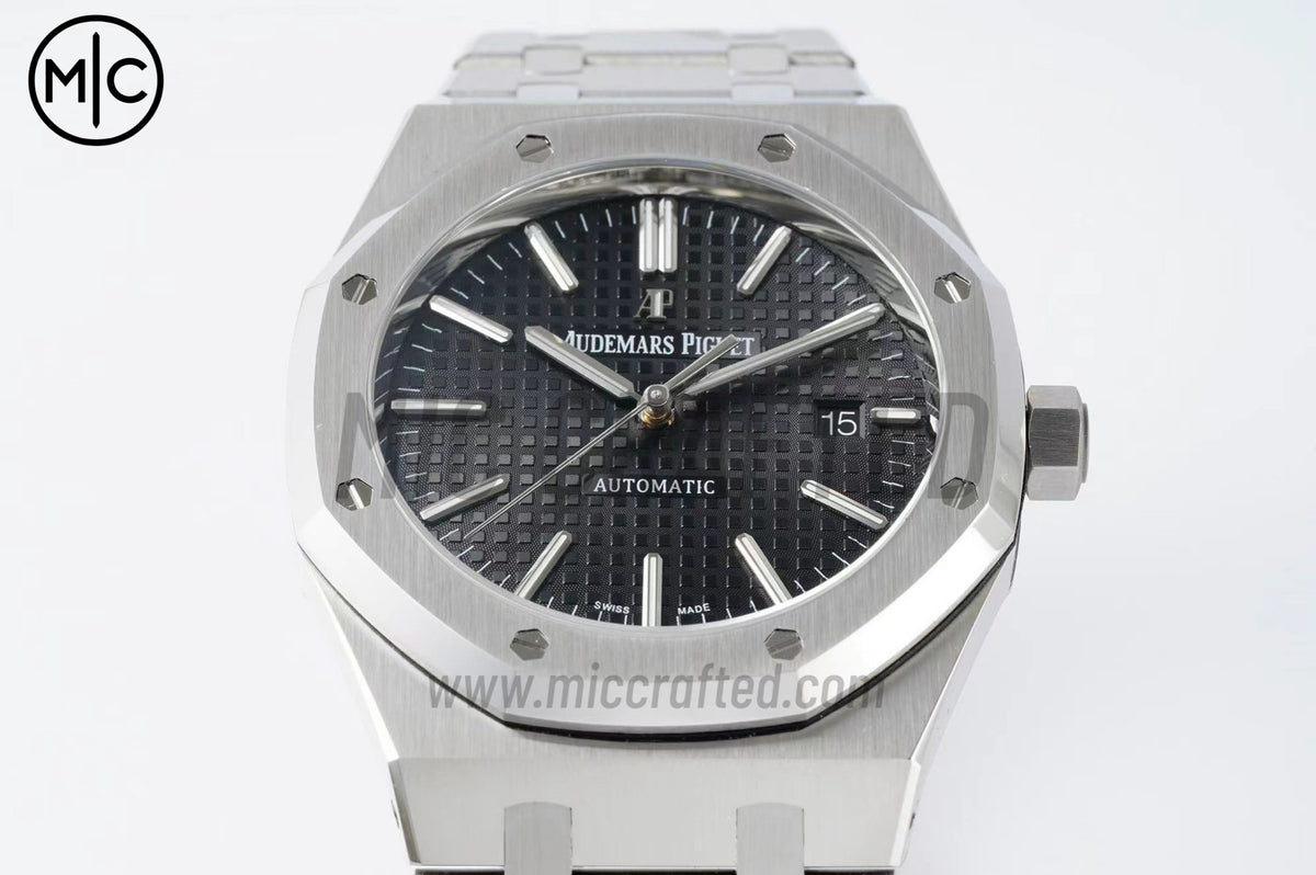 Royal Oak 41mm 15400 SS Black Textured Dial on SS Bracelet – Premium Edition
