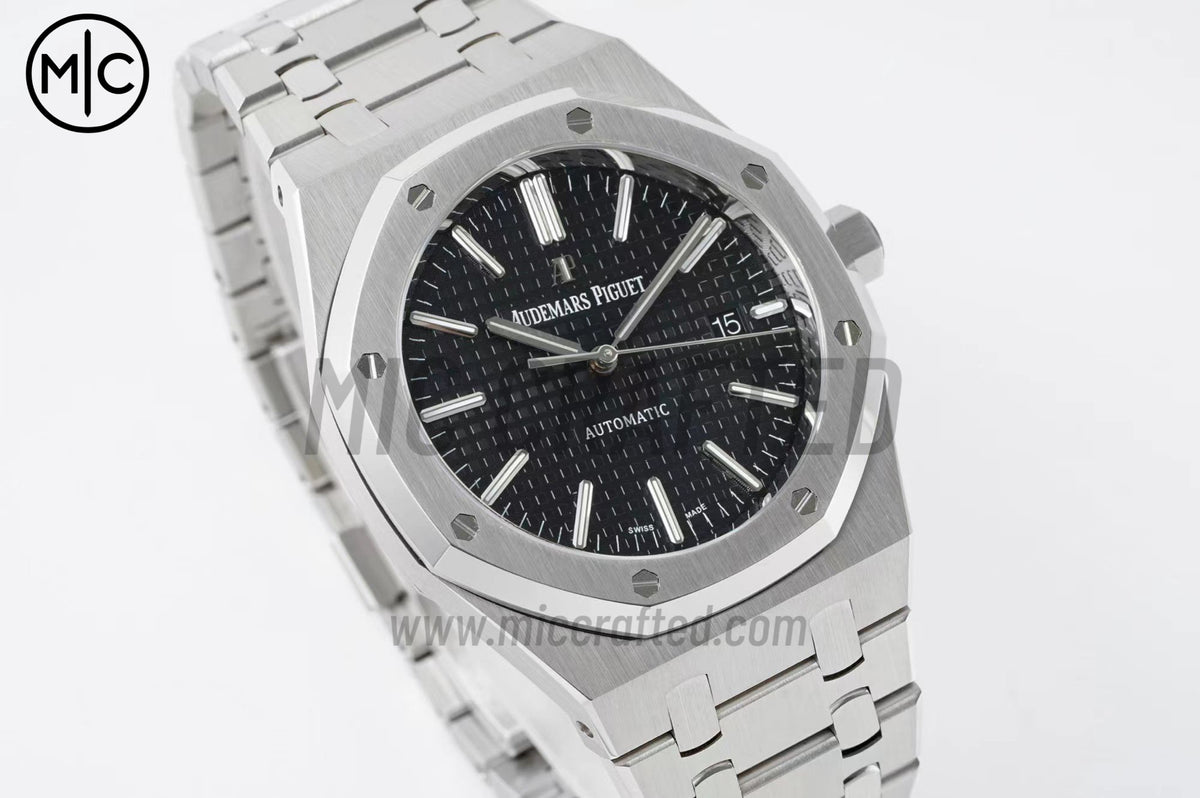 Royal Oak 41mm 15400 SS Black Textured Dial on SS Bracelet – Premium Edition