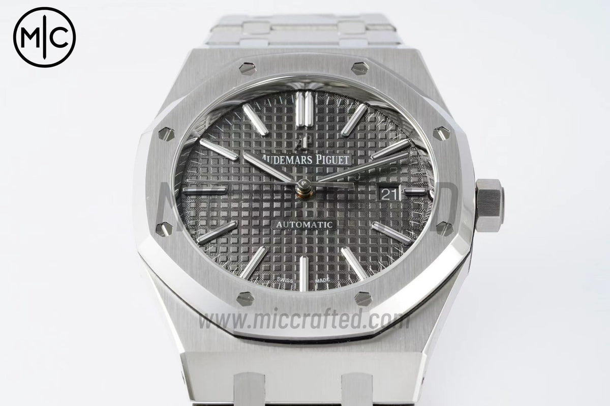 Royal Oak 41mm 15400 SS Gray Textured Dial on SS Bracelet – Premium Edition