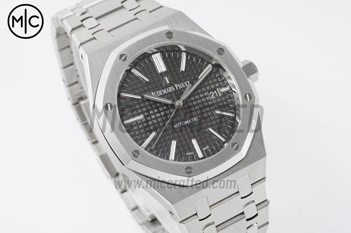 Royal Oak 41mm 15400 SS Gray Textured Dial on SS Bracelet – Premium Edition