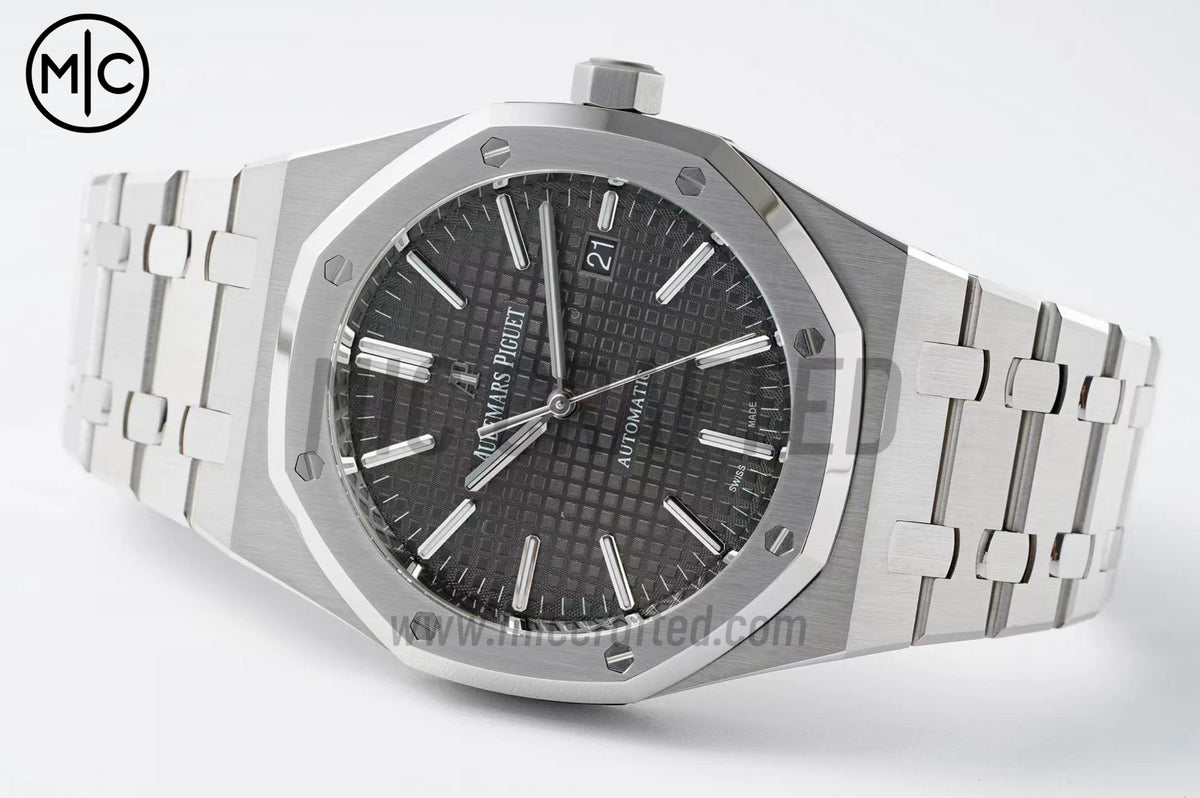 Royal Oak 41mm 15400 SS Gray Textured Dial on SS Bracelet – Premium Edition