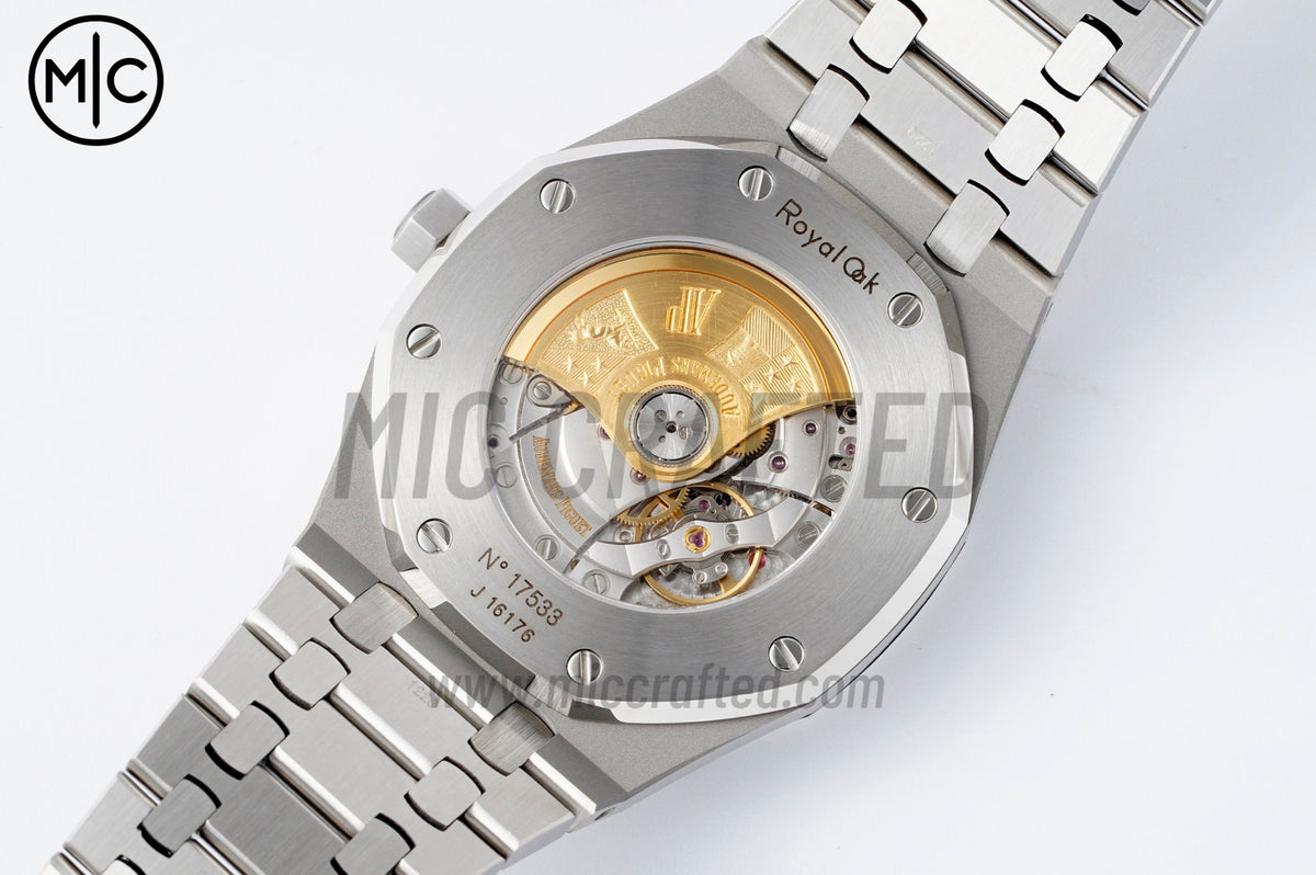 Royal Oak 41mm 15400 SS White Textured Dial on SS Bracelet – Premium Edition