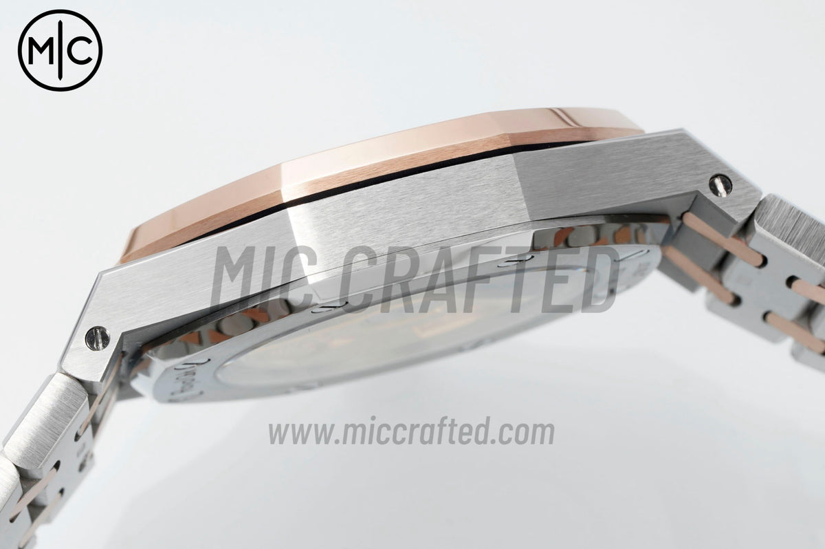 Royal Oak 41mm 15400 SS/RG White Textured Dial on SS/RG Bracele – Premium Edition