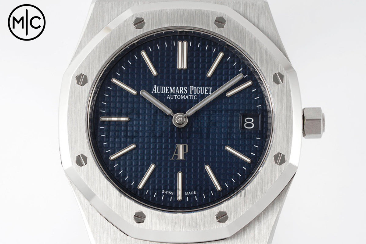 Royal Oak 39mm 16202 "50th Anniversary" SS Blue Textured Dial on SS Bracelet – Premium Edition