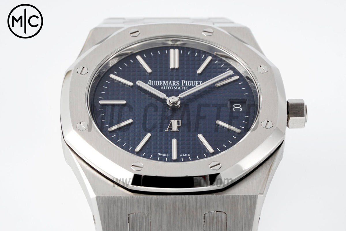 Royal Oak 39mm 16202 "50th Anniversary" SS Blue Textured Dial on SS Bracelet – Premium Edition