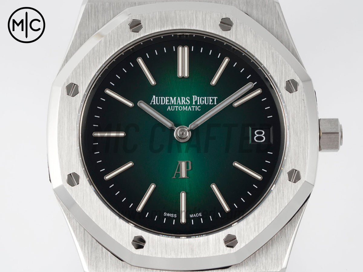 Royal Oak 39mm 16202 "50th Anniversary" SS Green Textured Dial on SS Bracelet – Premium Edition
