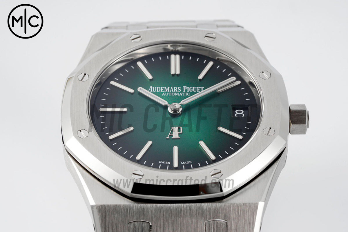 Royal Oak 39mm 16202 "50th Anniversary" SS Green Textured Dial on SS Bracelet – Premium Edition