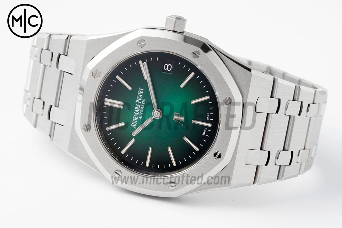 Royal Oak 39mm 16202 "50th Anniversary" SS Green Textured Dial on SS Bracelet – Premium Edition