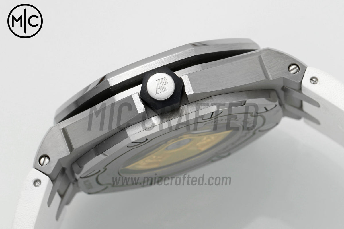 Royal Oak Offshore Diver 15710 White Dial on White Rubber Strap – Premium Edition
