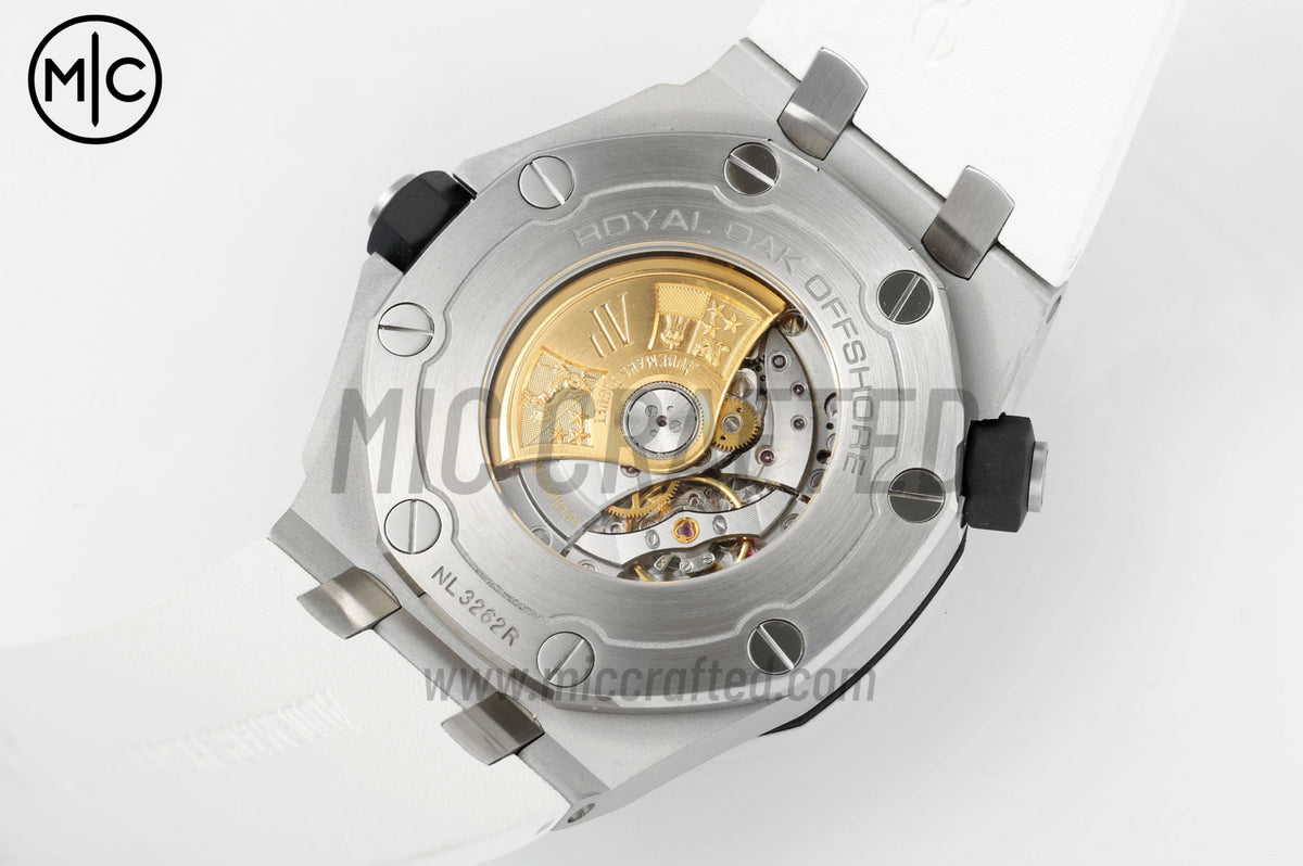 Royal Oak Offshore Diver 15710 White Dial on White Rubber Strap – Premium Edition