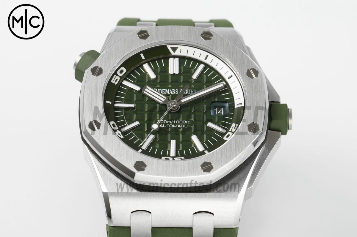 Royal Oak Offshore Diver 15710 Green Dial on Green Rubber Strap – Premium Edition