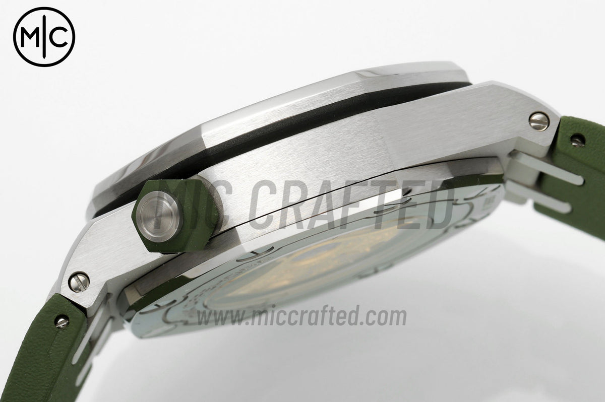Royal Oak Offshore Diver 15710 Green Dial on Green Rubber Strap – Premium Edition