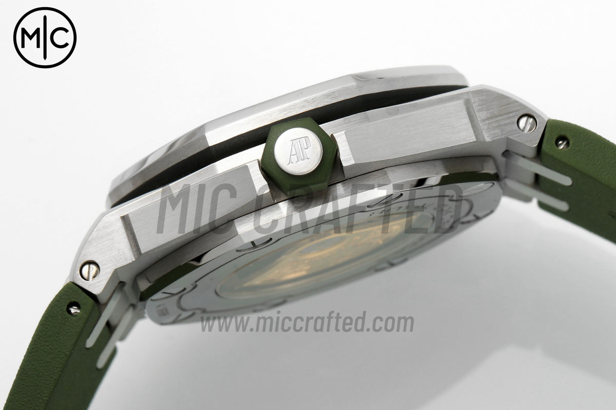 Royal Oak Offshore Diver 15710 Green Dial on Green Rubber Strap – Premium Edition