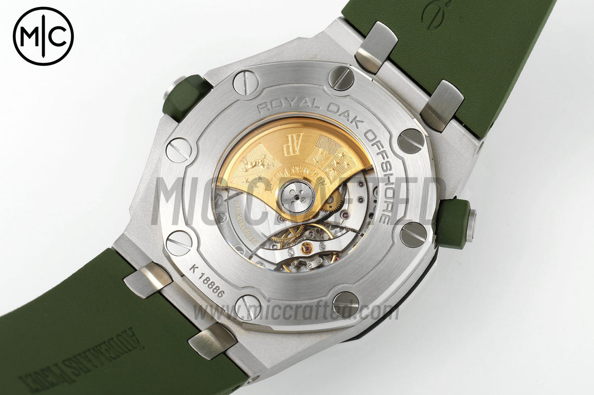 Royal Oak Offshore Diver 15710 Green Dial on Green Rubber Strap – Premium Edition