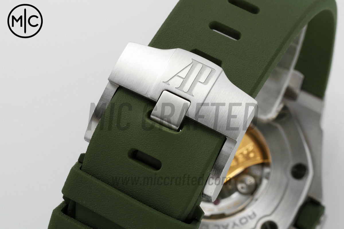 Royal Oak Offshore Diver 15710 Green Dial on Green Rubber Strap – Premium Edition