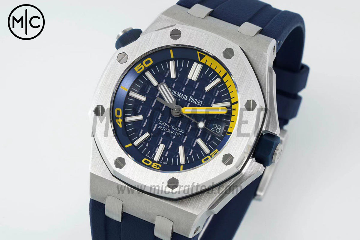 皇家橡樹 Offshore Diver 15710 藍色錶盤搭配藍色橡膠錶帶 - 尊貴版