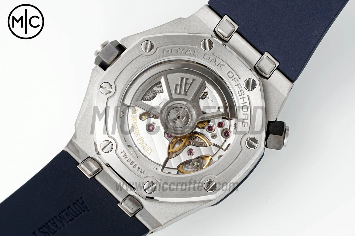 Royal Oak Offshore Diver 15720 42mm SS Blue Dial on Blue Rubber Strap – Premium Edition