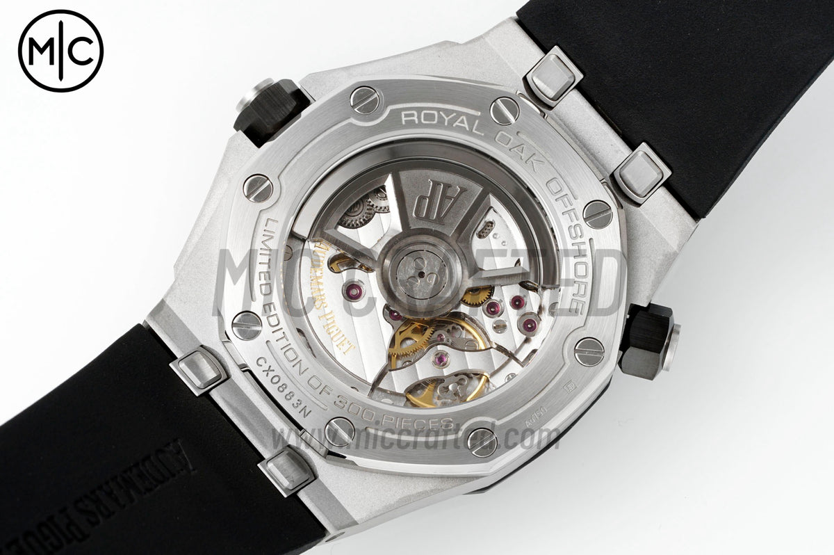 Royal Oak Offshore Diver 15720 42mm SS Black Dial Ceramic Bezel on Black Rubber Strap – Premium Edition