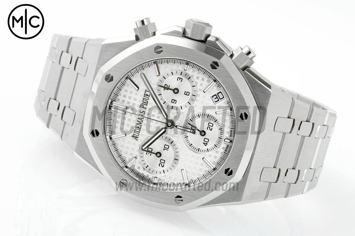 Royal Oak Chrono 41mm 26240 SS Silver Dial on SS Bracelet – Premium Edition