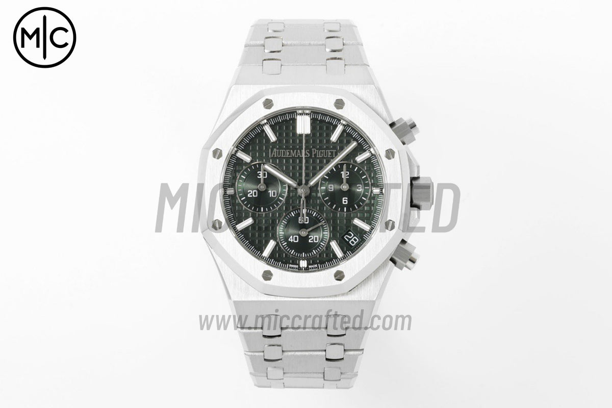 Royal Oak Chrono 41mm 26240 SS Green Dial on SS Bracelet – Premium Edition