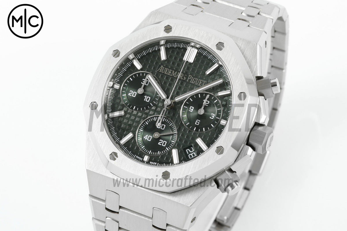 Royal Oak Chrono 41mm 26240 SS Green Dial on SS Bracelet – Premium Edition