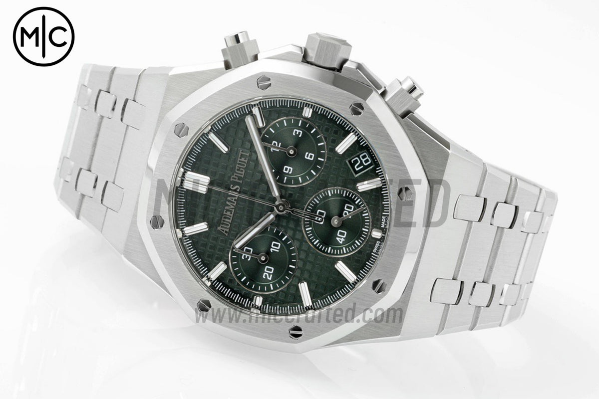 Royal Oak Chrono 41mm 26240 SS Green Dial on SS Bracelet – Premium Edition