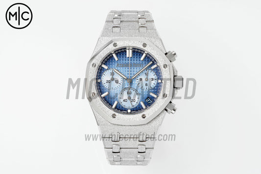 Royal Oak Chrono 41mm 26240 Frosted SS Ice Blue Dial on Bracelet – Premium Edition