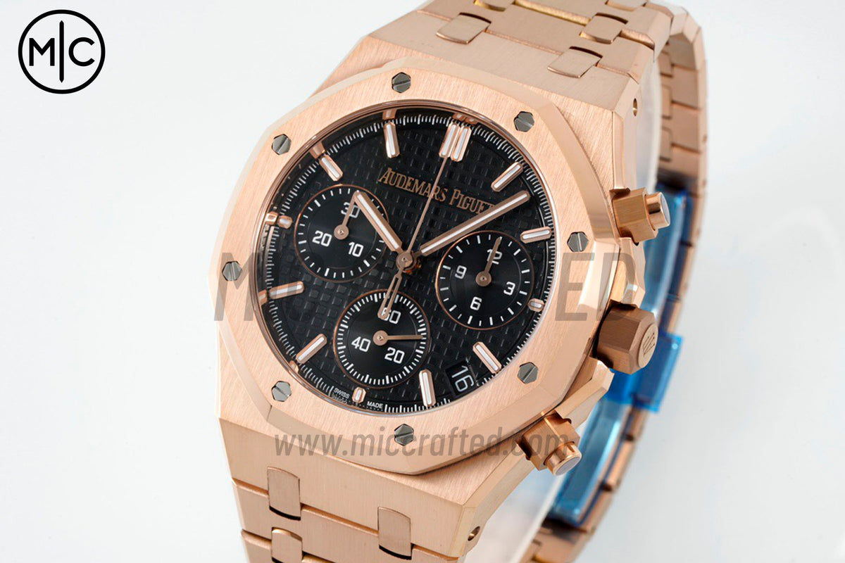 Royal Oak Chrono 41mm 26240 RG Black Dial on RG Bracelet – Premium Edition
