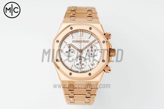 Royal Oak Chrono 41mm 26240 RG White Dial on RG Bracelet – Premium Edition