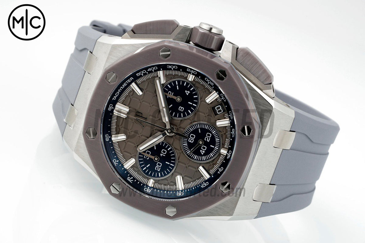 Royal Oak Offshore 43mm 26420IO Gray Dial on Rubber Strap – Premium Edition