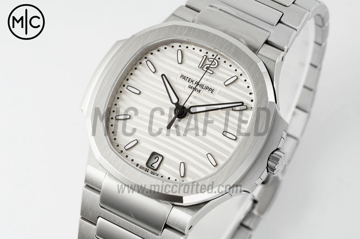Nautilus 7118 35.2mm Ladies Silver Dial on SS Bracelet – Premium Edition