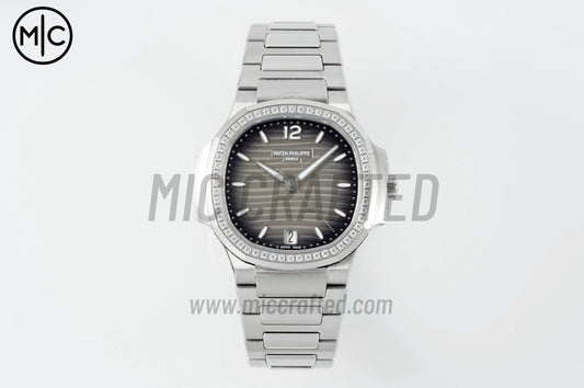 Nautilus 7118 35.2mm Ladies Gray Dial Diamonds Bezel on SS Bracelet – Premium Edition