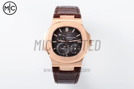 Nautilus 5712 40mm RG Brown Dial on Brown Leather Strap – Premium Edition