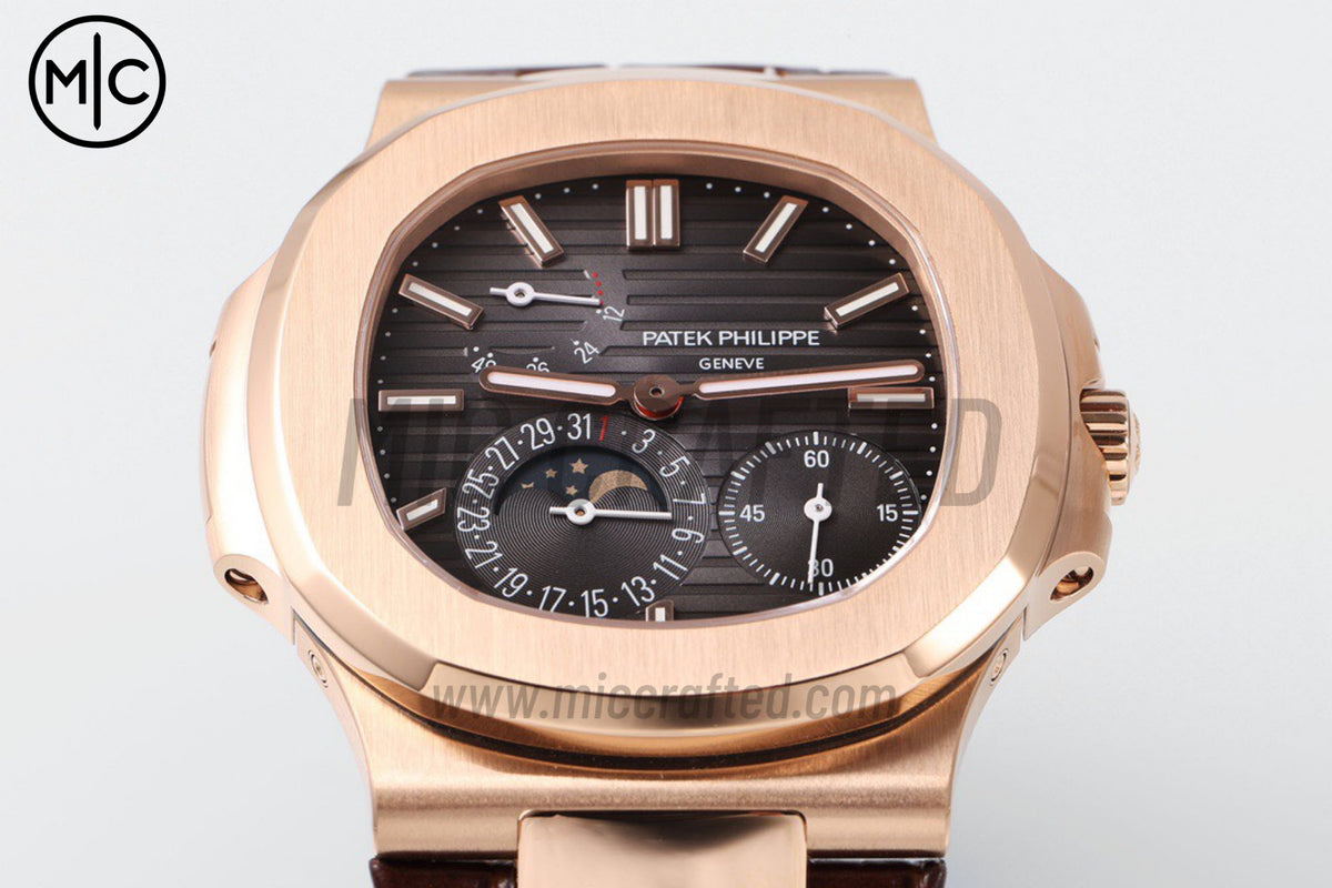 Nautilus 5712 40mm RG Brown Dial on Brown Leather Strap – Premium Edition
