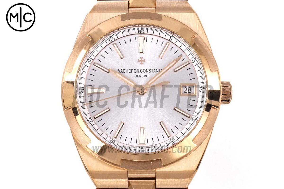 Overseas 4500V 41mm RG Silver Dial on RG Bracelet – Premium Edition