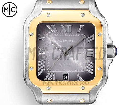 Santos De Cartier 40mm SS/YG Gray Dial on SS/YG SmartLinks Bracelet – Premium Edition