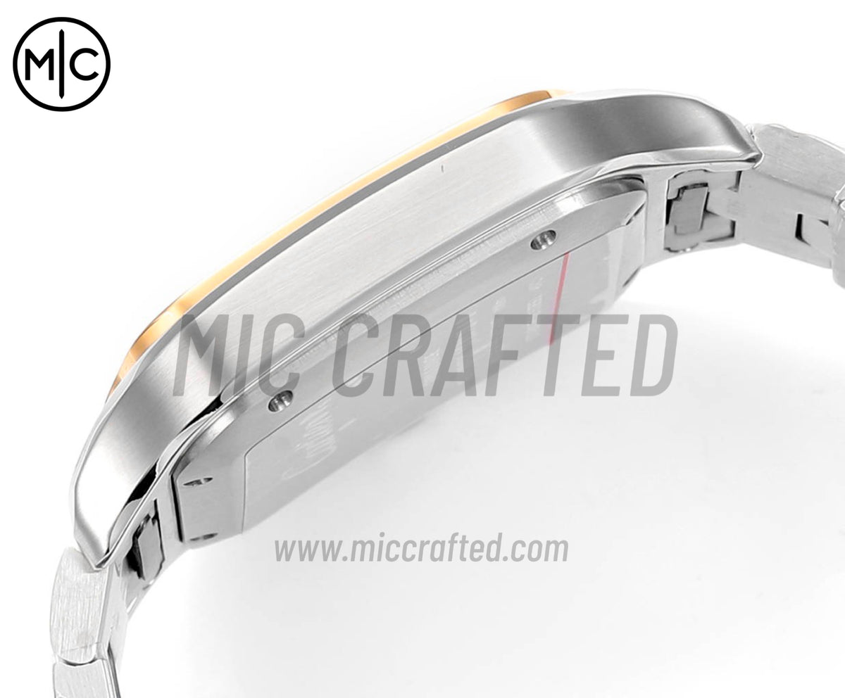 Santos De Cartier 40mm SS/YG Gray Dial on SS/YG SmartLinks Bracelet – Premium Edition