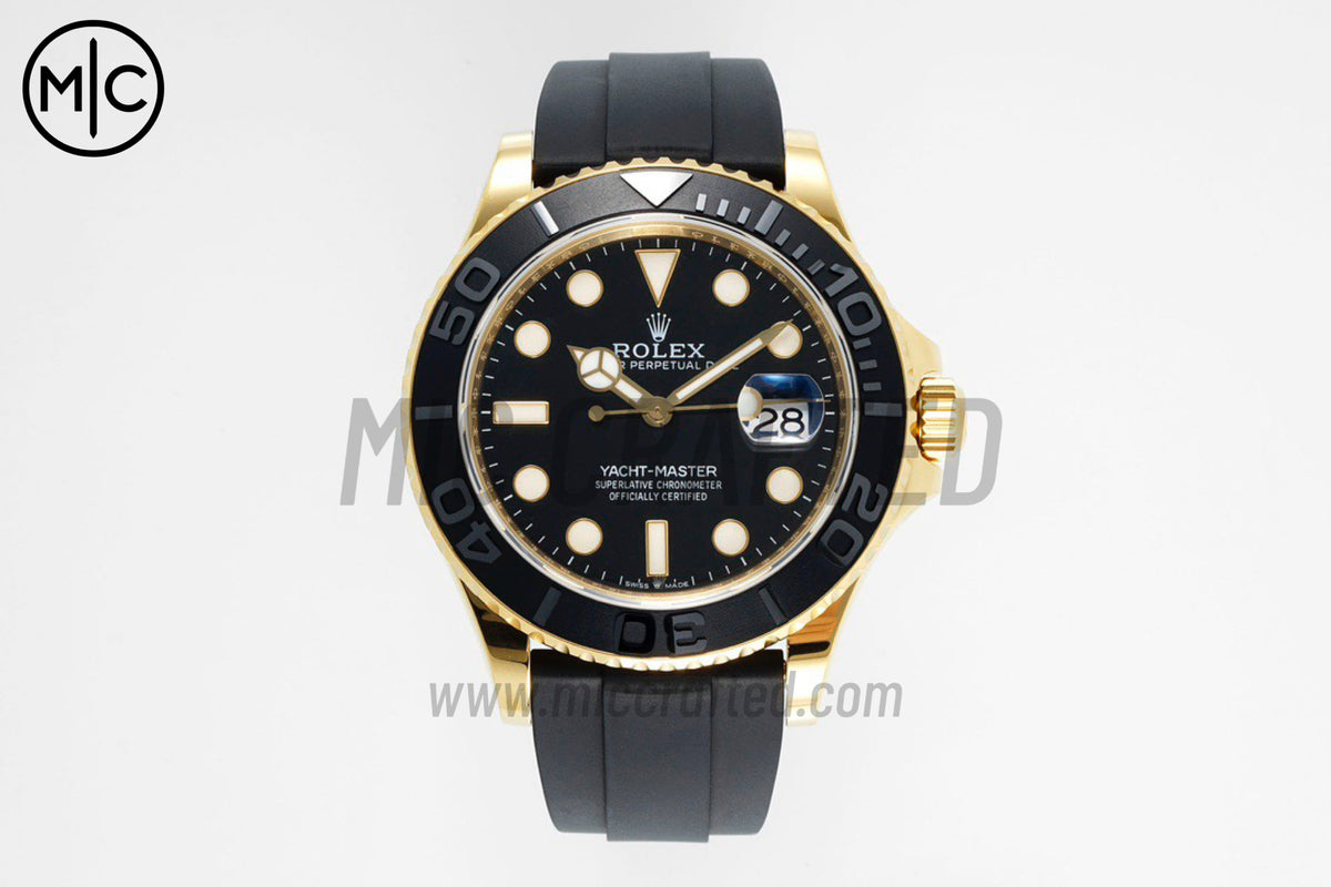 Yacht-Master 42mm 226658 YG 3D Black Ceramic Bezel on Oysterflex Strap – Premium Edition