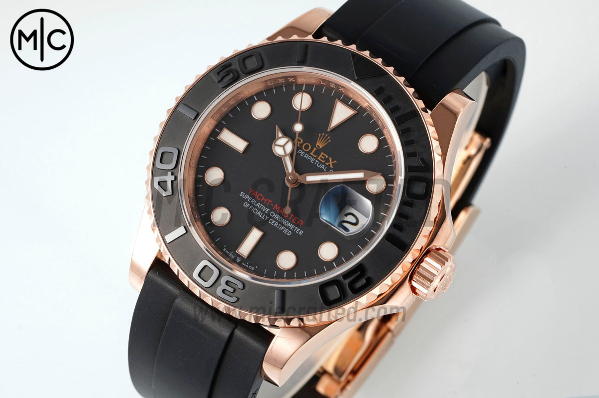 Yacht-Master 40mm 126655 Black Ceramic Bezel on Oysterflex Strap – Premium Edition