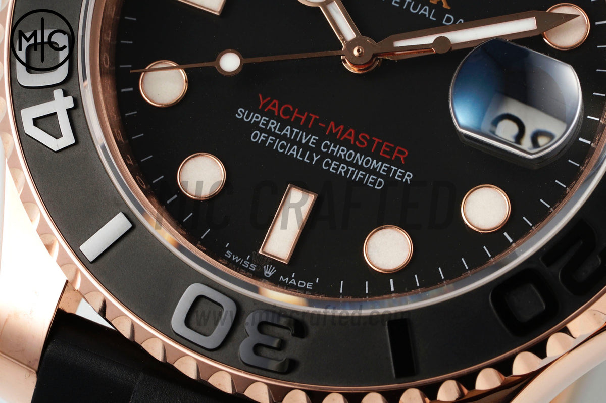 Yacht-Master 40mm 126655 Black Ceramic Bezel on Oysterflex Strap – Premium Edition