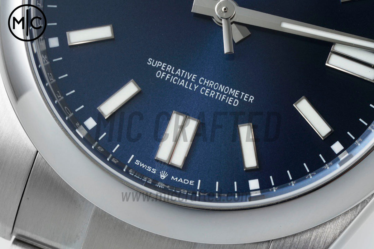 Oyster Perpetual 41mm 124300 904L Steel Blue Dial – Premium Edition