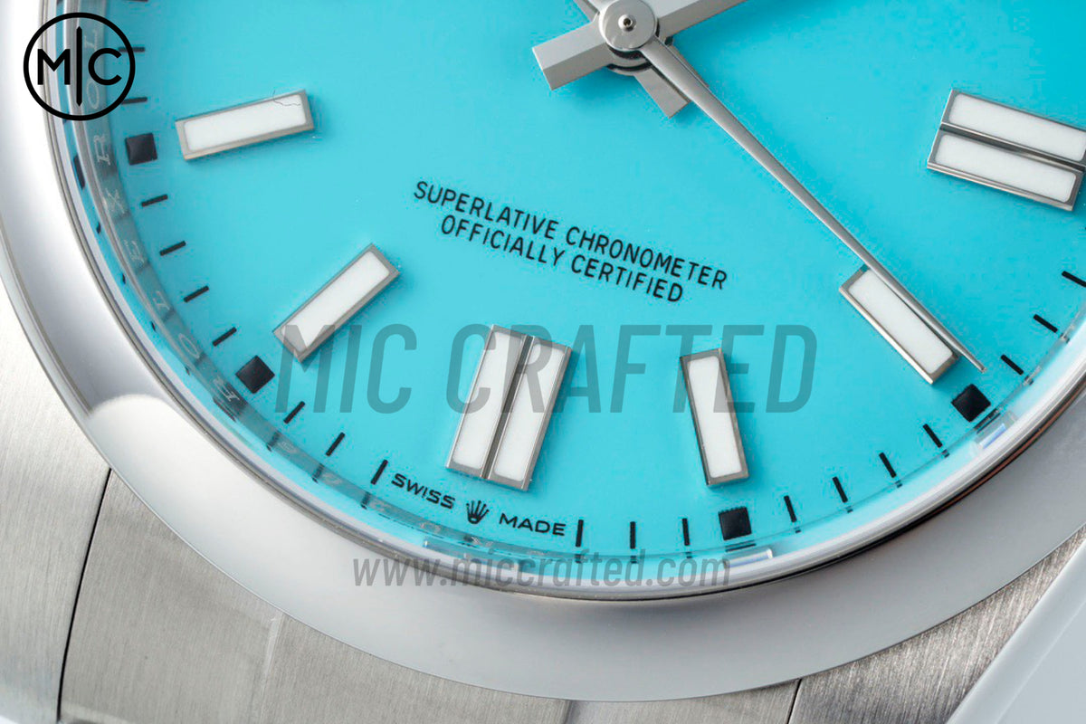 Oyster Perpetual 41mm 124300 904L Steel Tiffany Blue Dial – Premium Edition