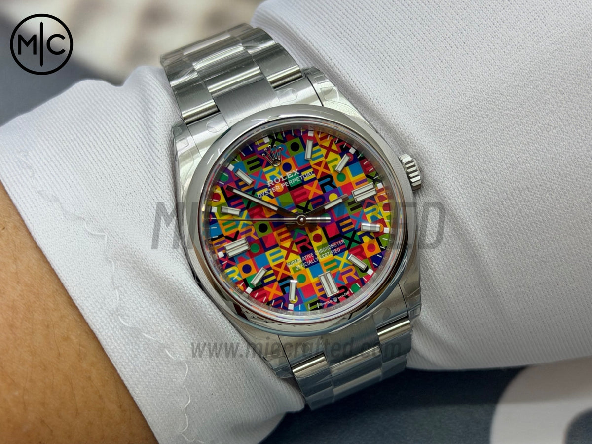 Oyster Perpetual 41mm 134300 904L Steel Multicoloured Dial – Premium Edition