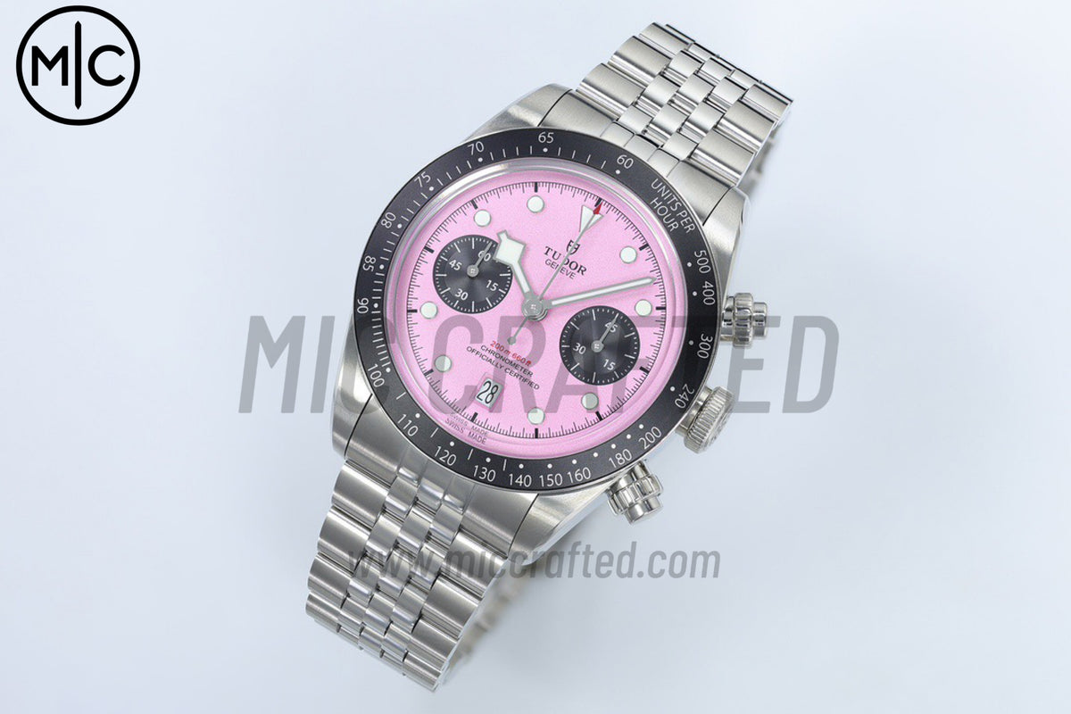 Black Bay Chrono 41mm SS Pink Dial on SS Bracelet – Premium Edition