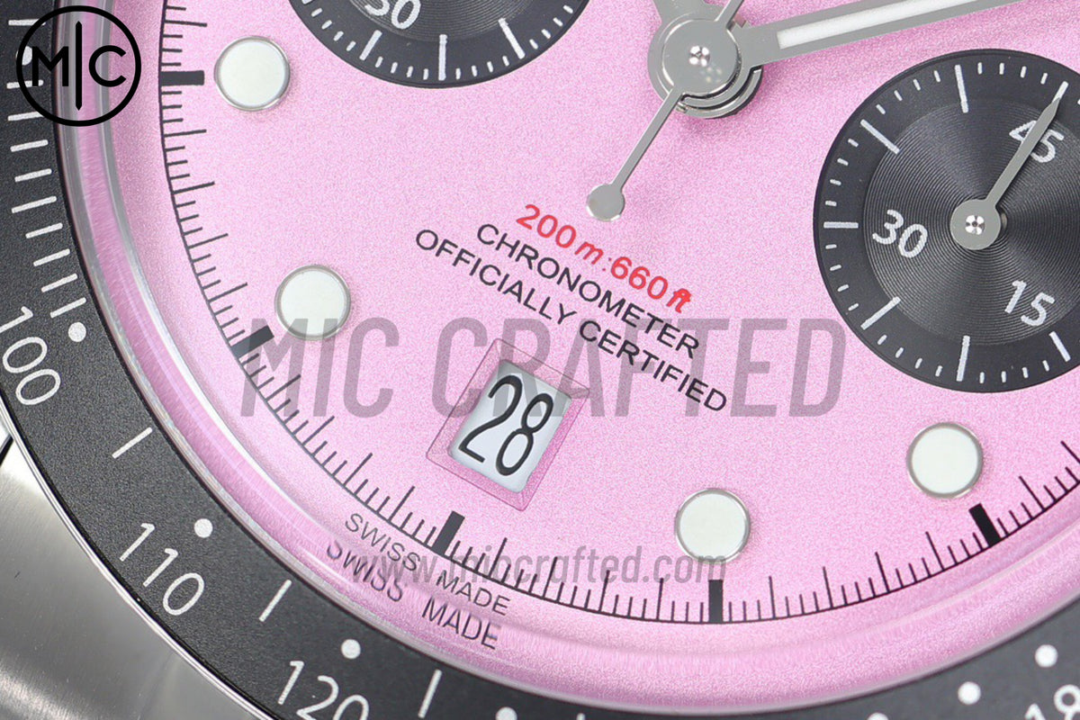 Black Bay Chrono 41mm SS Pink Dial on SS Bracelet – Premium Edition