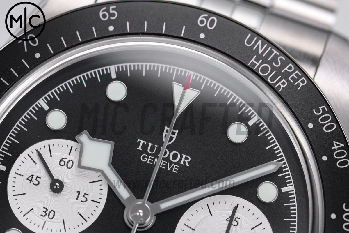 Black Bay Chrono 41mm SS Black/White Dial on SS Bracelet – Premium Edition