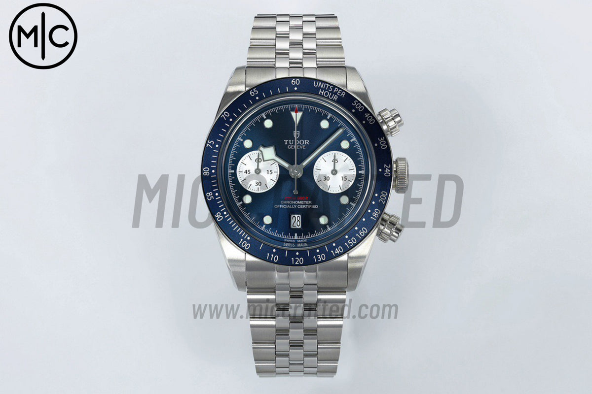 Black Bay Chrono 41mm Blue Dial on SS Bracelet – Premium Edition