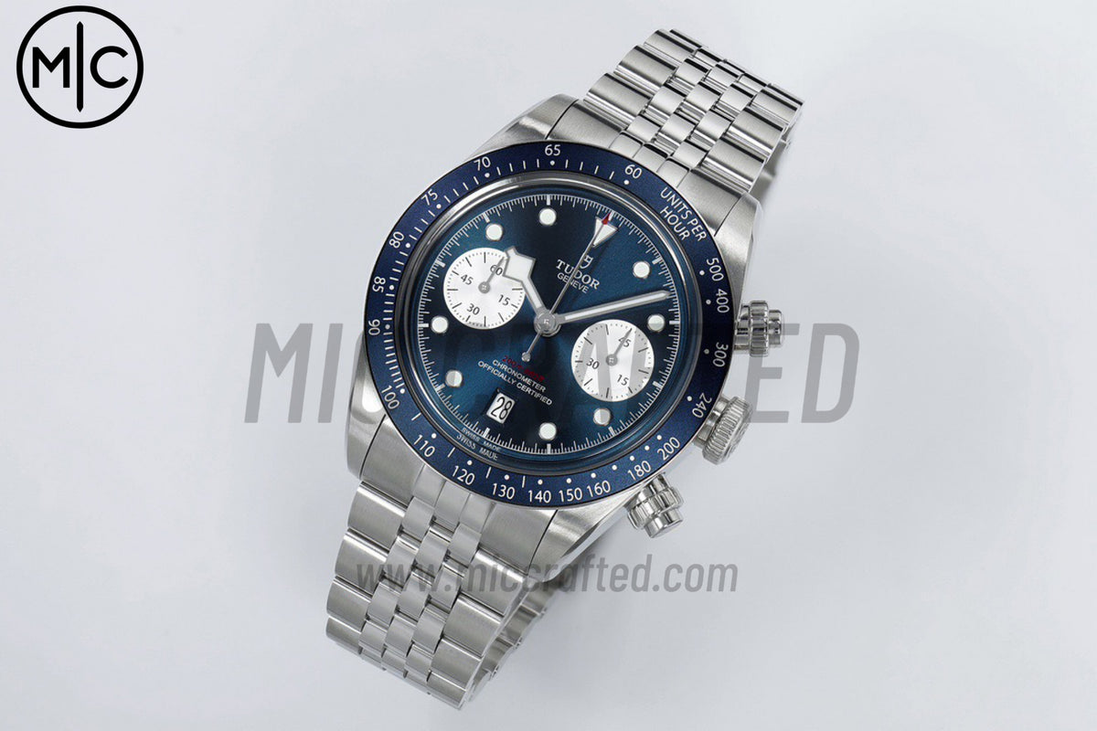 Black Bay Chrono 41mm Blue Dial on SS Bracelet – Premium Edition