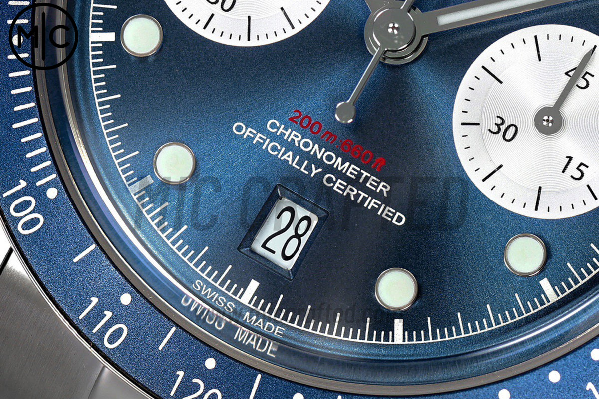 Black Bay Chrono 41mm Blue Dial on SS Bracelet – Premium Edition